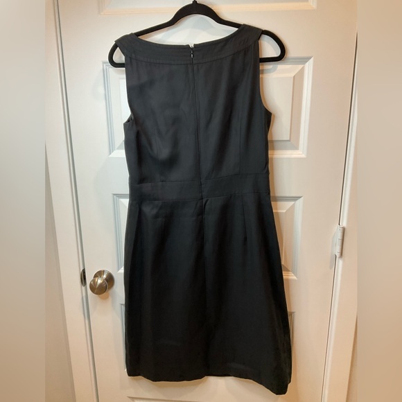 Talbots Classic Black Midi Dress Sleeveless Sz 10 Classic Career Professional - Picture 2 of 14